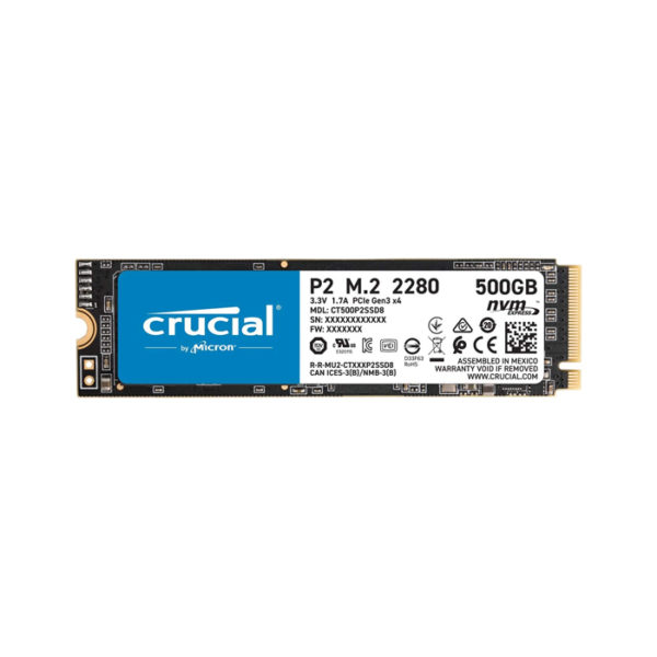 CRUCIAL P2 500GB 3D NAND NVMe PCIe M.2 SSD