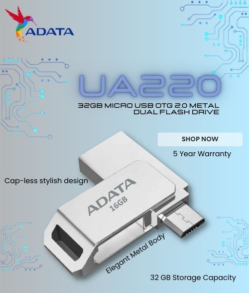 Adata UA220 32GB Micro USB OTG 2.0 Metal Dual Flash Drive