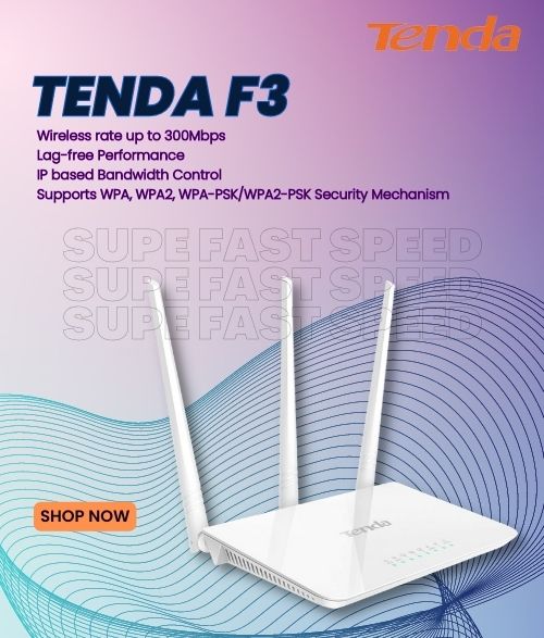 Tenda F3 300Mbps Wireless Wi-Fi Router