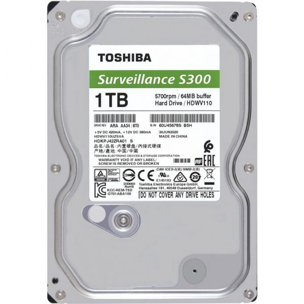 Toshiba S300 1 TB Surveillance Systems